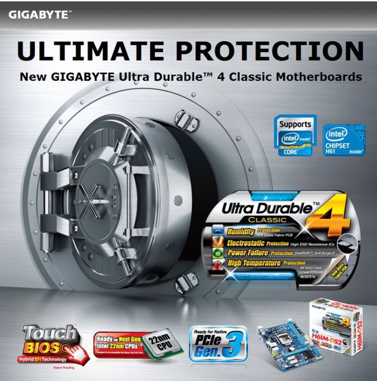 Ultra Durable 4 Classic – новая концепция постройки плат GIGABYTE 01.09.2011