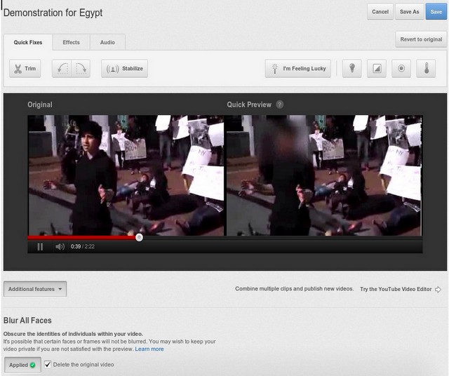 YouTube научился автоматически размывать лица на видео 21.07.2012 13:38